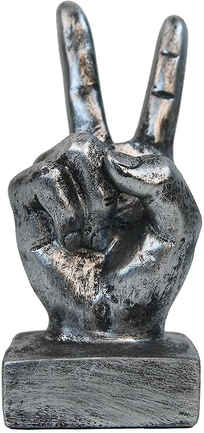 Hand Sculpture Decor Resin Finger Desk Statues， Handmade Table Decoration Resin Finger Gesture