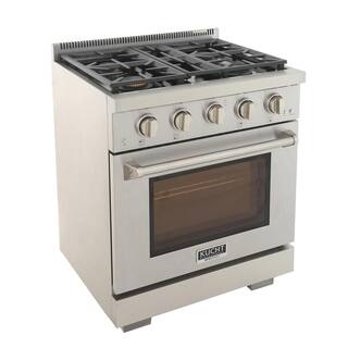 Kucht Professional 30 in. 4.2 cu. ft. Natural Gas Range with Power Burner and Convection Oven in Stainless Steel KFX300