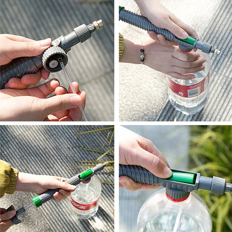 Gardening Watering Sprayer Beverage Bottle Watering Can High Pressure Small Manual Pressure Adjustable Spray Head