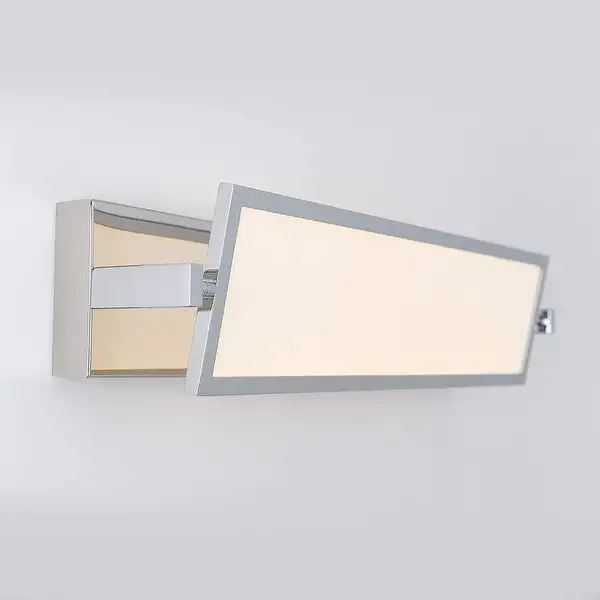 Artika Reflection Integrated LED Flat Panel Vanity Light Fixture, Chrome