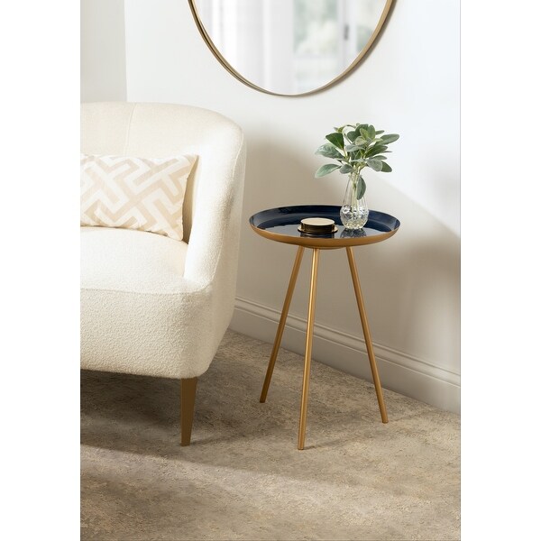 Kate and Laurel Laranya Round Metal Side Table - 15x15x22.5