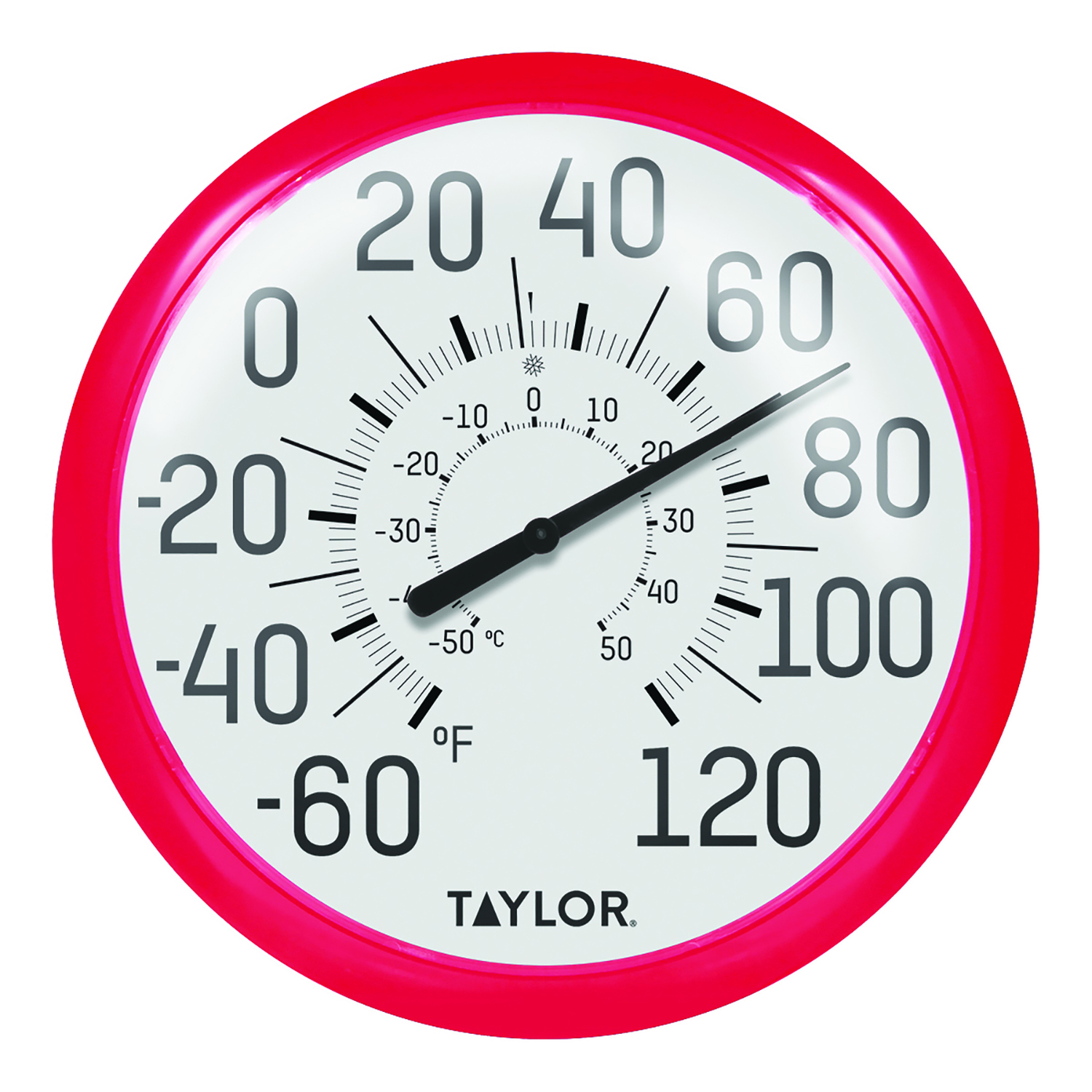 Taylor Dial Thermometer Plastic Red 13.25 in.