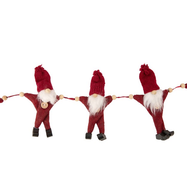 Red And White Knit Gnome Novelty Christmas Garland