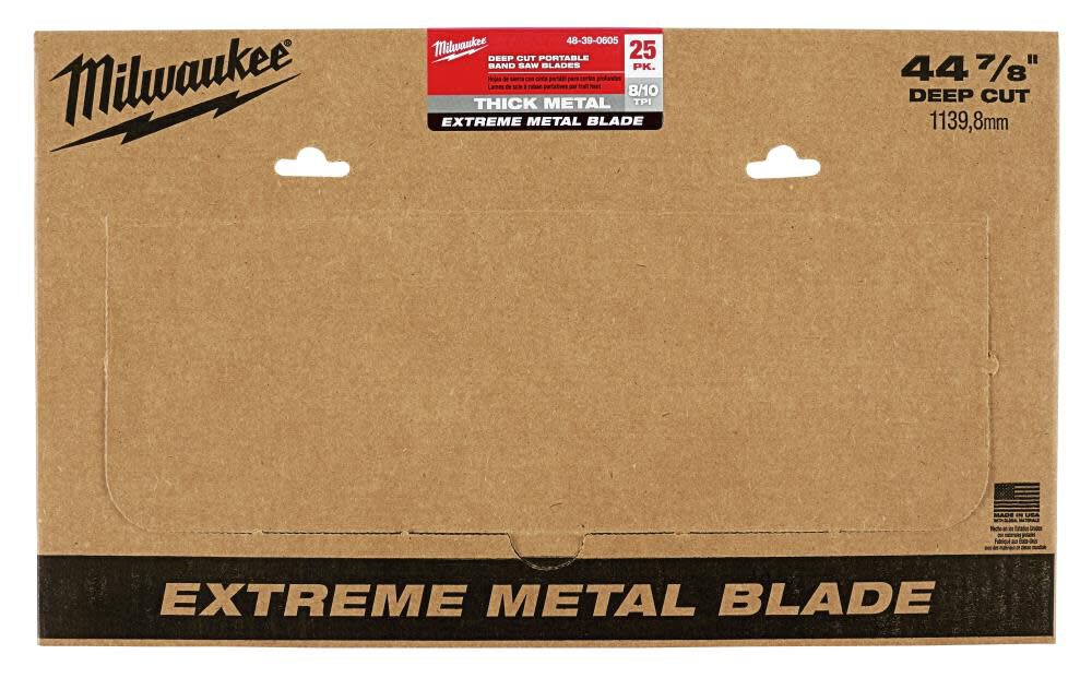 Milwaukee Extreme Thick Metal Band Saw Blades 25PK Deep Cut 48-39-0605 from Milwaukee