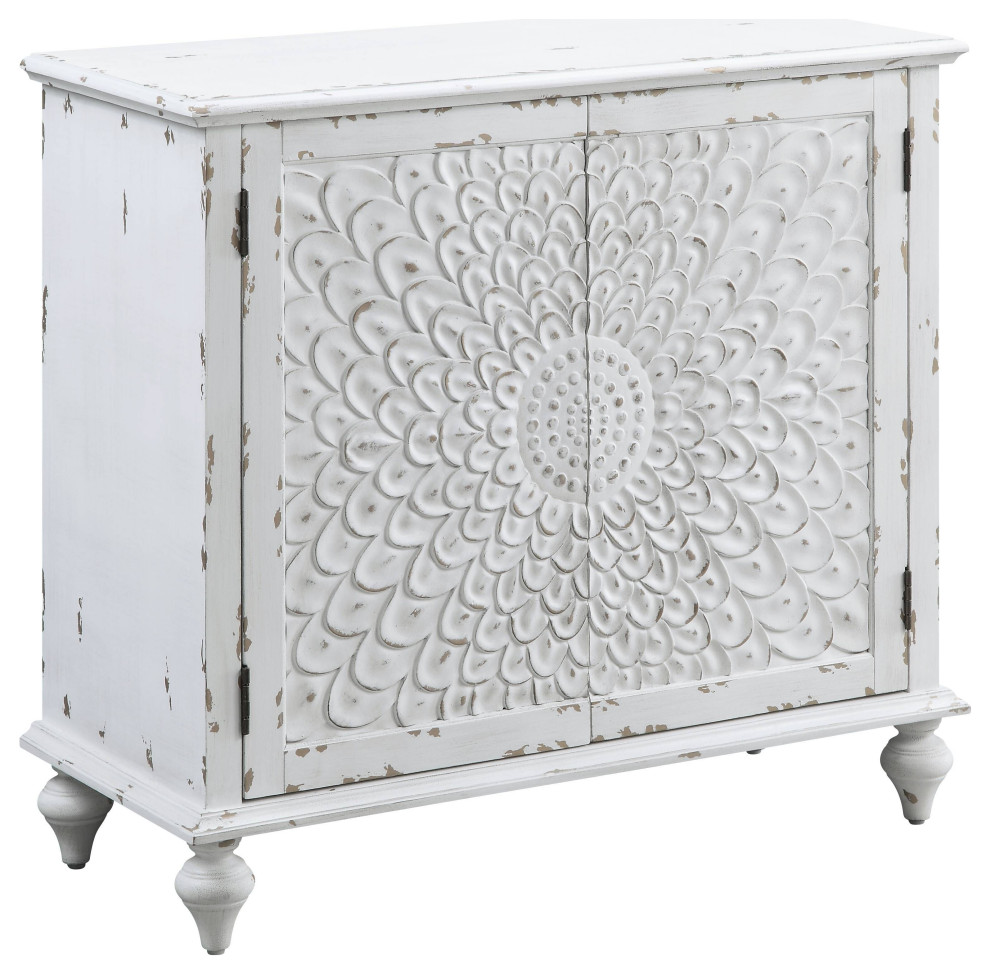 Ac00286  Console Table  Antique White Finish  Daray   French Country   Console Tables   by Acme Furniture  Houzz