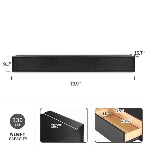 Anja Wood TV Stand for TV up to 80