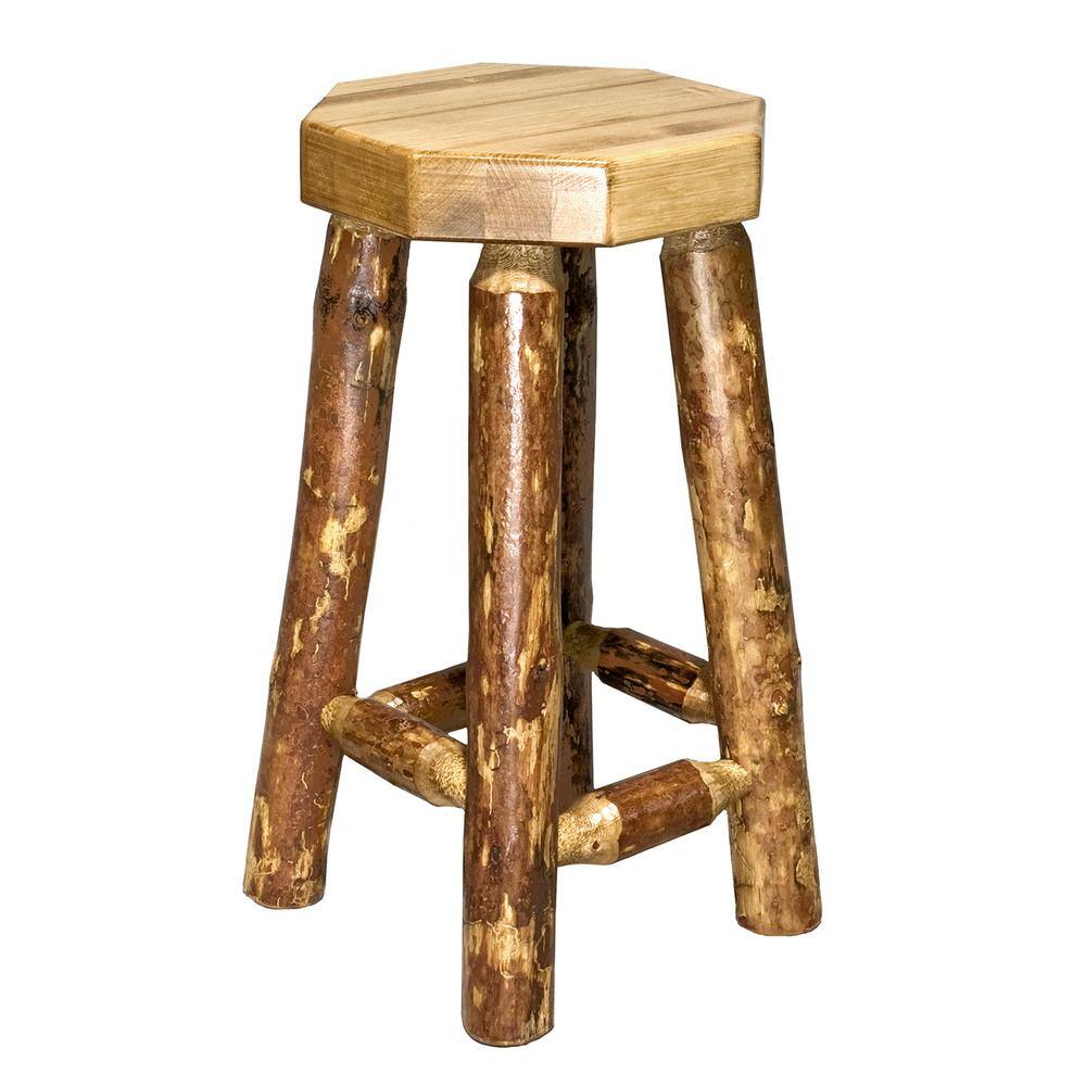 MONTANA WOODWORKS Glacier Country 30 in. Medium Brown Puritan Pine Bar Stool MWGCBN