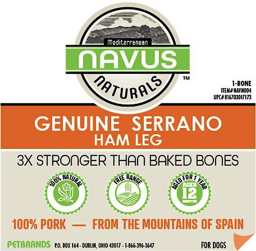 Navus Naturals Genuine Serrano Ham Leg Bone Dog Treat