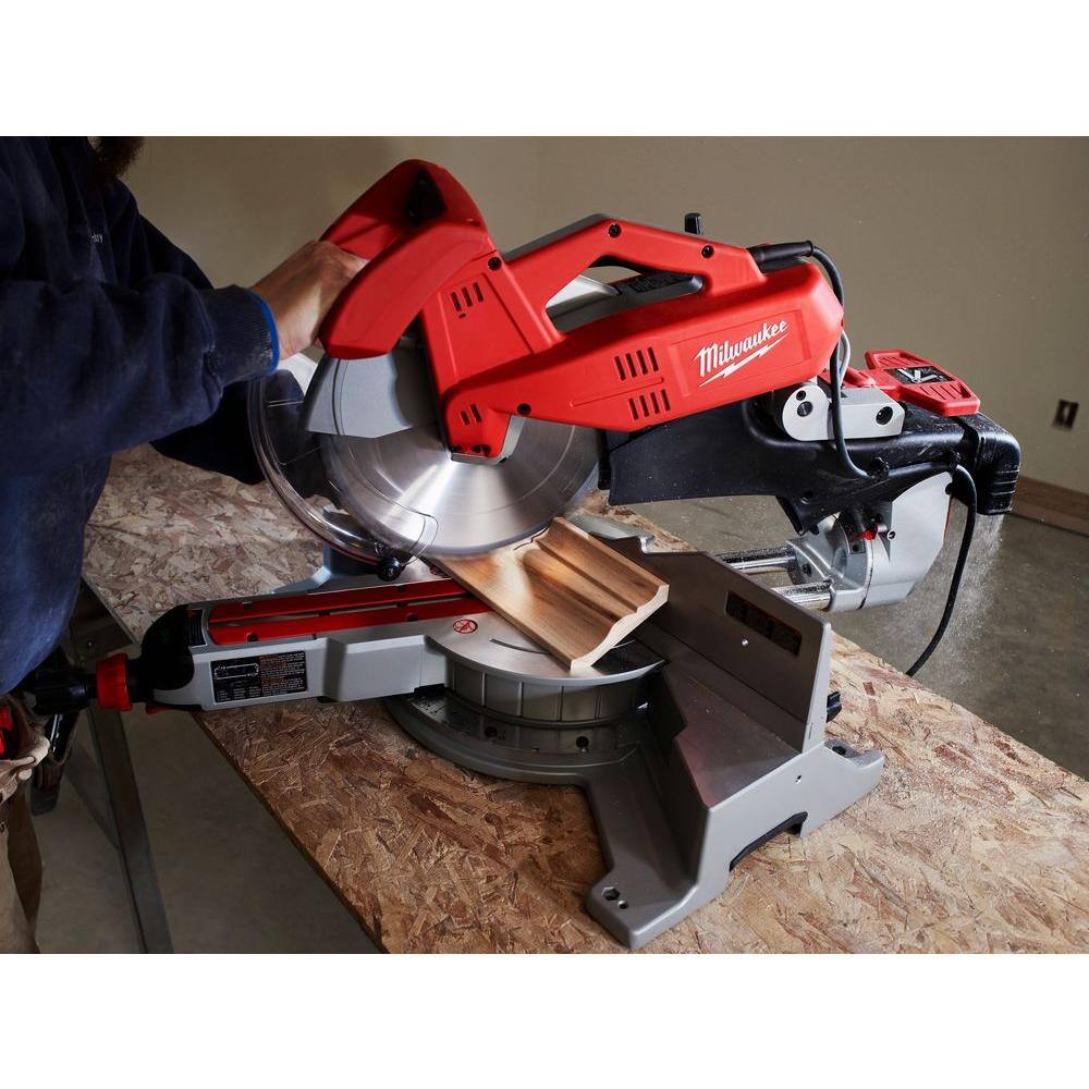 MW 12 in. Sliding Dual Bevel Miter Saw with Folding Miter Saw Stand 6955-20-40-08-0551