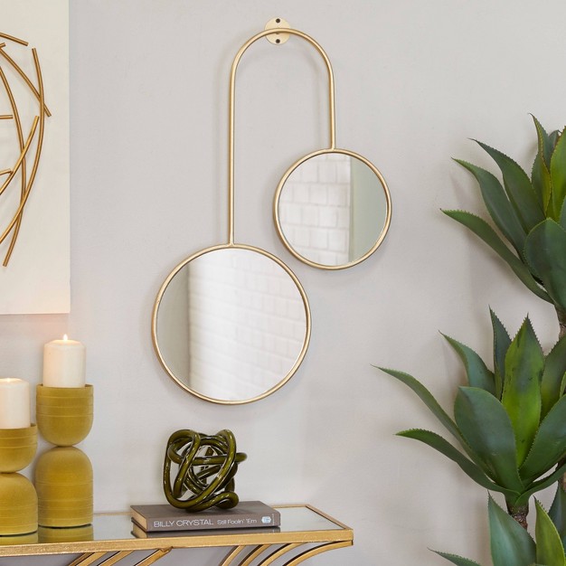 Modern Metal Wall Mirror Gold Cosmoliving By Cosmopolitan