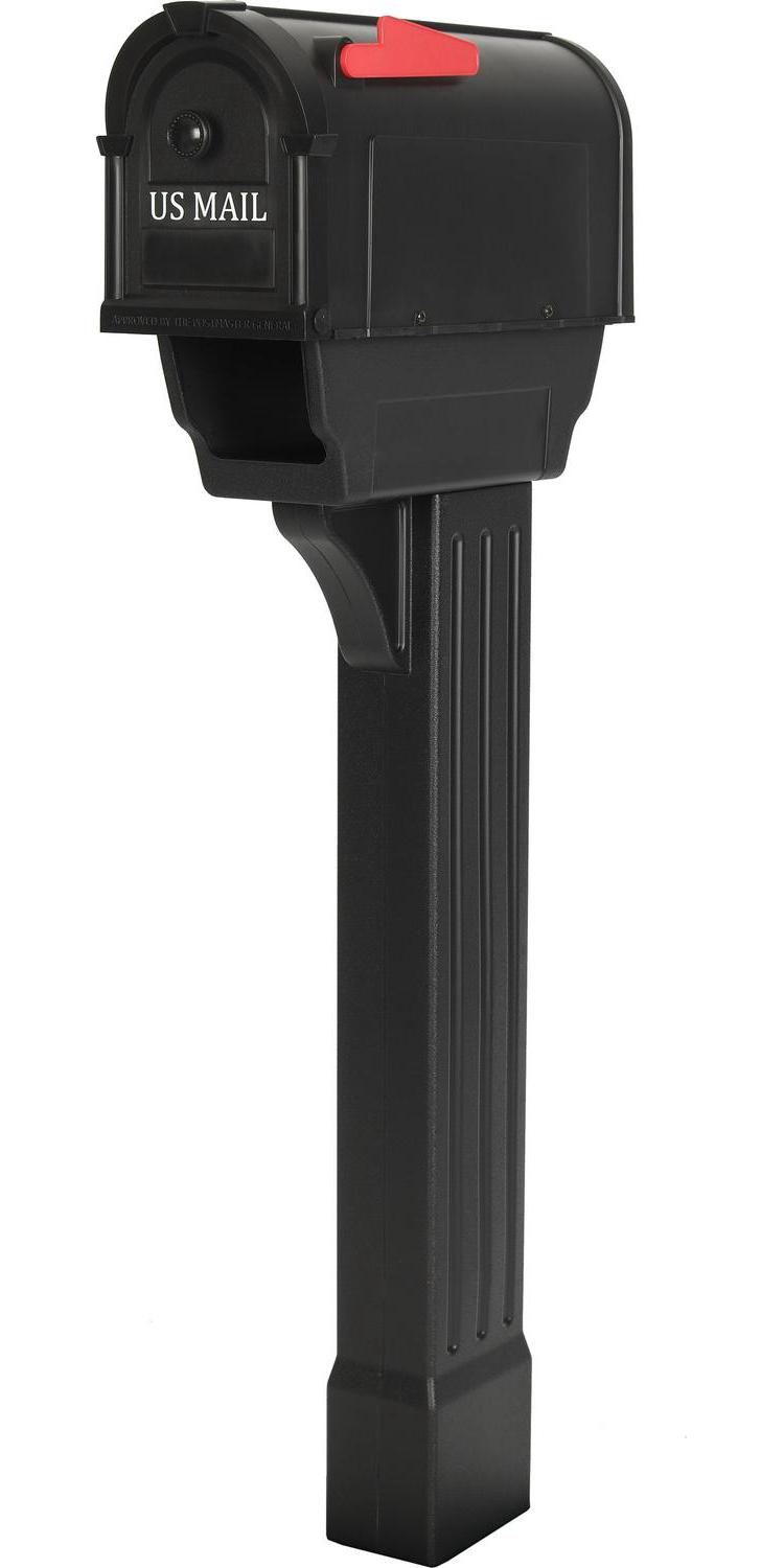 Postal Pro Hampton Plastic Mailbox and Post Kit  Black