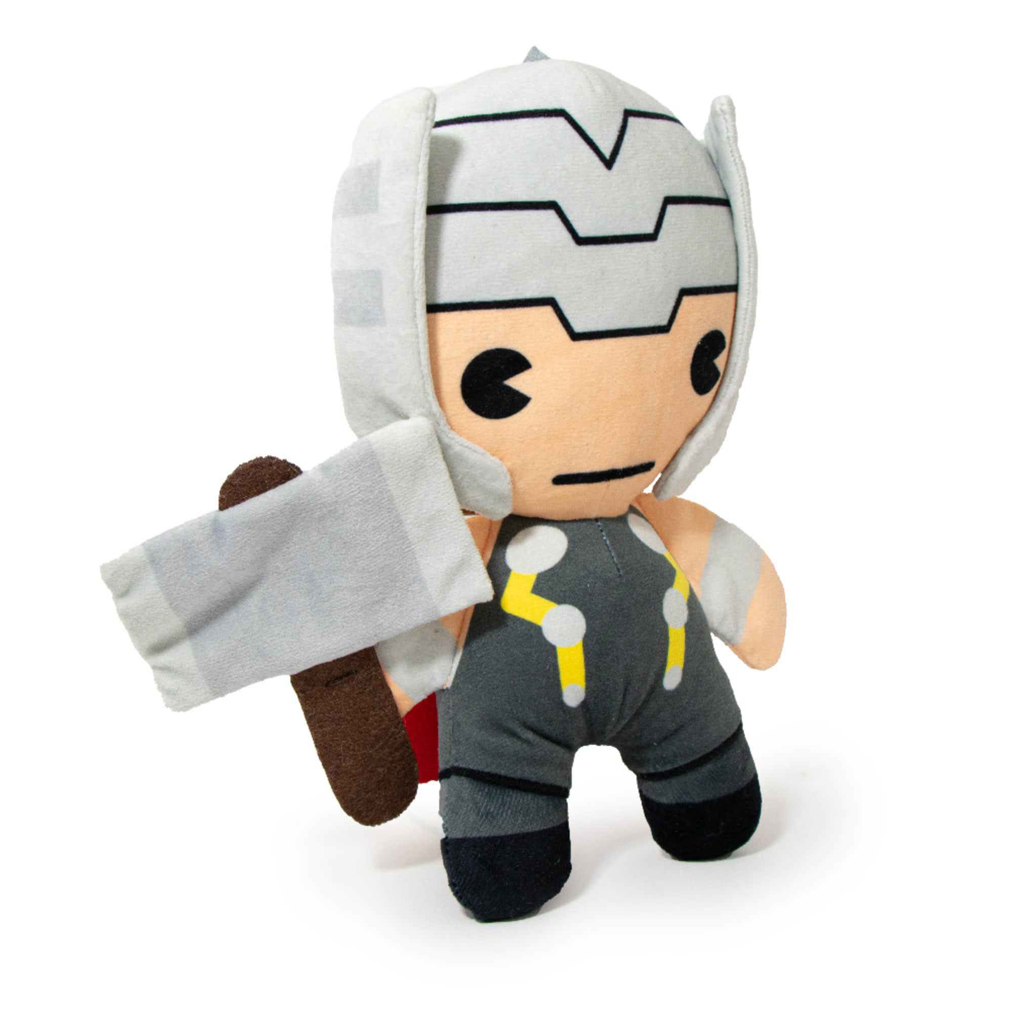 Buckle-Down Marvel Thor with Hammer Kawaii Standing Pose Plush Squeaker Dog Toy， Small