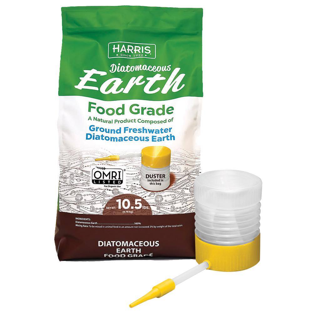 Harris 10.5 lbs. Diatomaceous Earth Food Grade with Powder Duster Applicator DEFG-105P