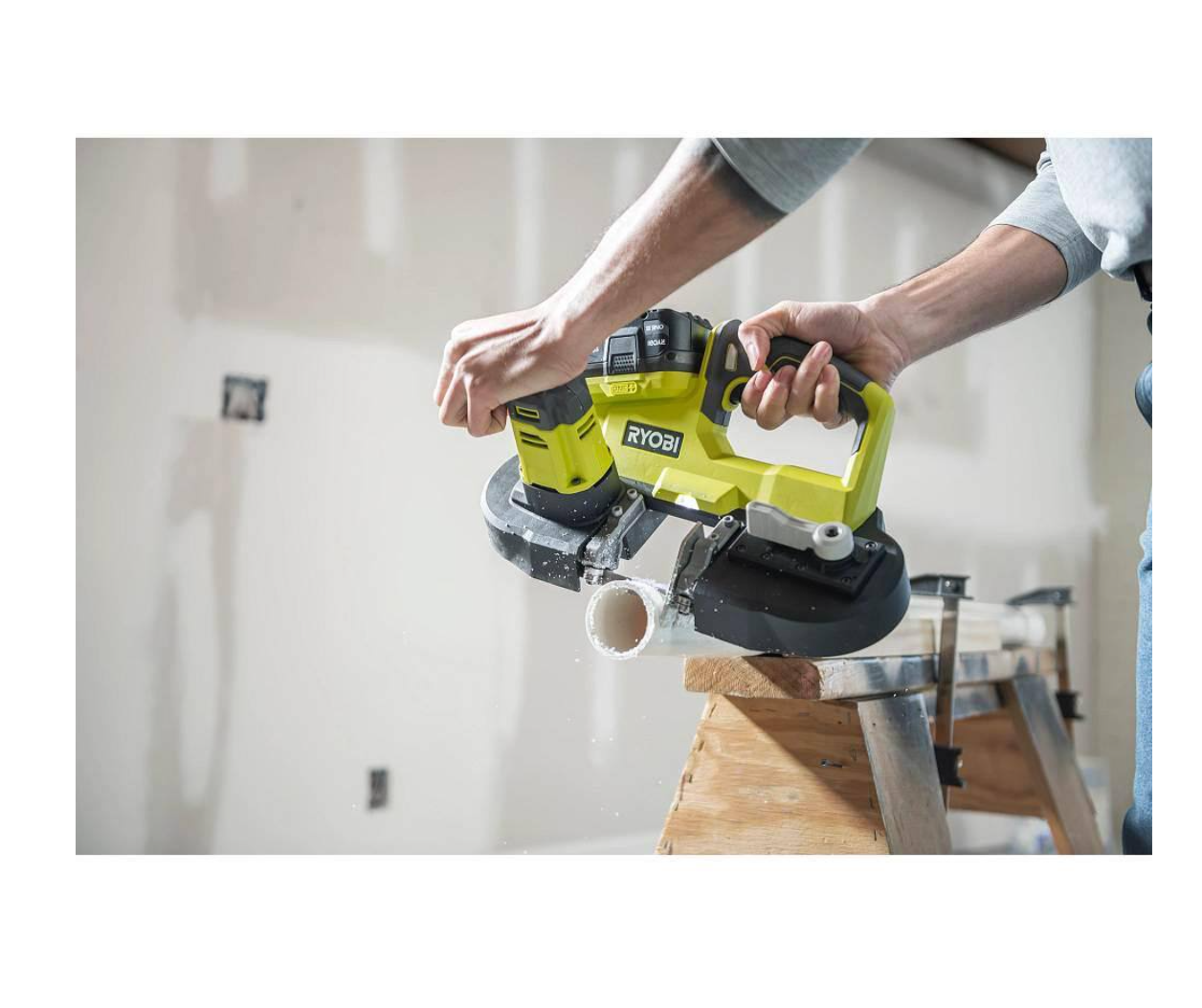 RYOBI P590-PSK005 ONE+ 18V Cordless 2-1/2 in. Compact Band Saw with 2.0 Ah Battery and Charger