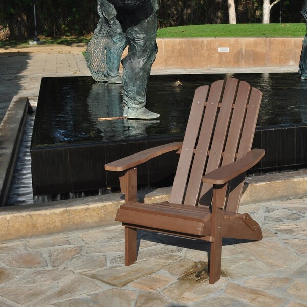 POLYTEAK Classic Collection Folding Adirondack Chair