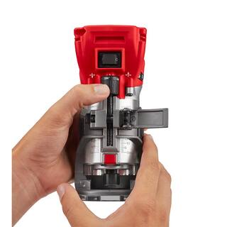 MW M18 FUEL 18V Lithium-Ion Brushless Cordless Compact Router w Compact Router Offset Base 2723-20-48-10-5602