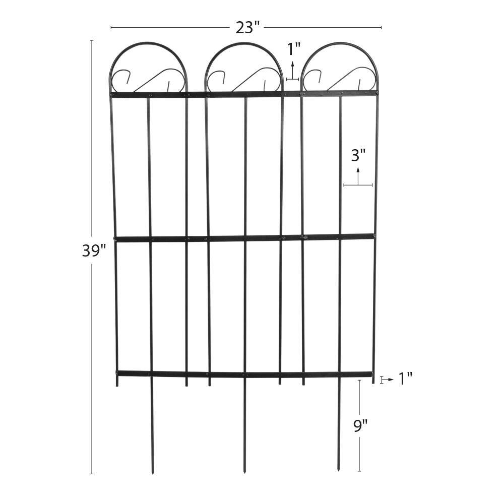 Gilbert  Bennett Yorkshire 39 in. Steel Garden Fence FB101-A