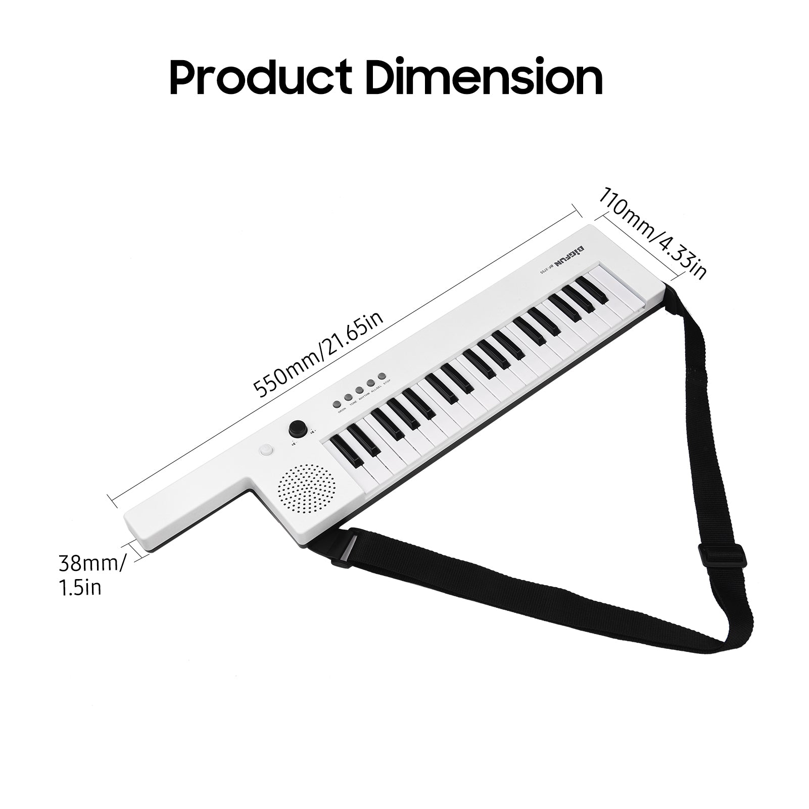 Meterk Guitar Electronic Piano with 37-Key Electronic Keyboard Piano Rechargeable Children' s Piano