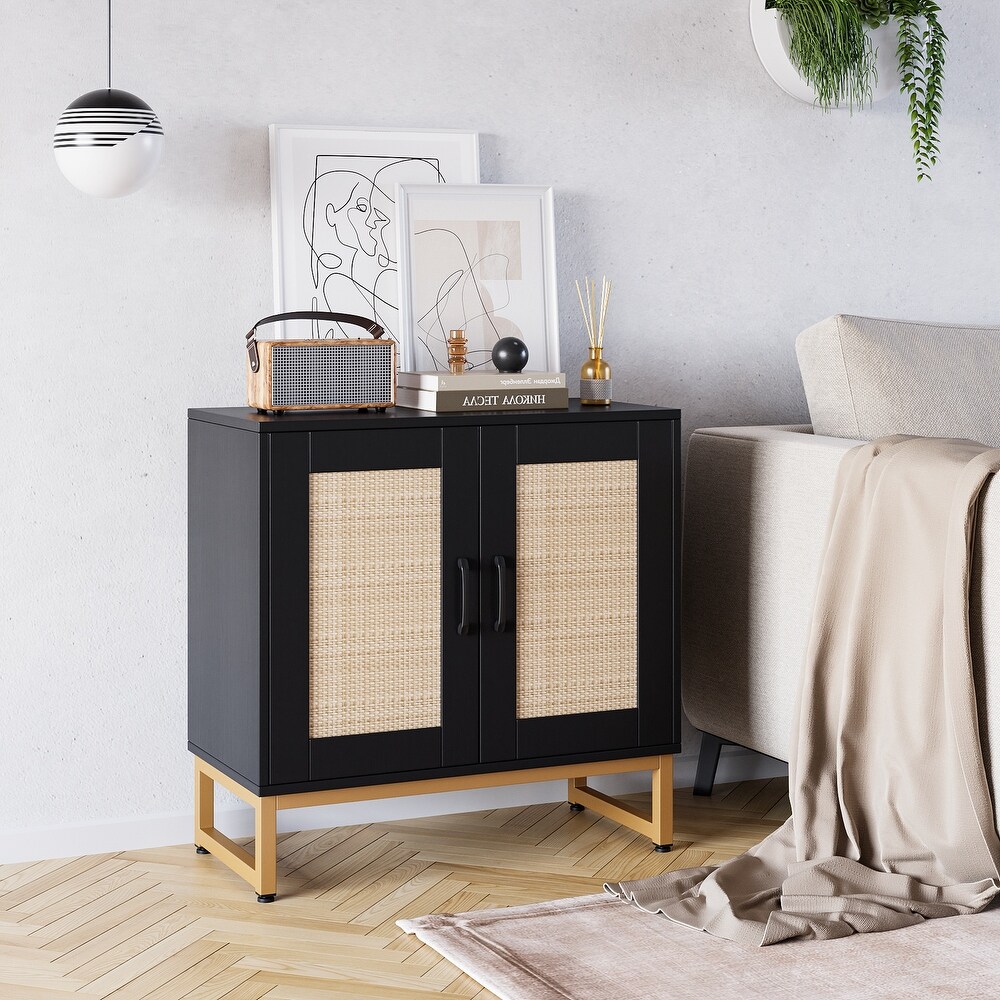 Rattan Sideboard Kitchen Buffet Cabinet