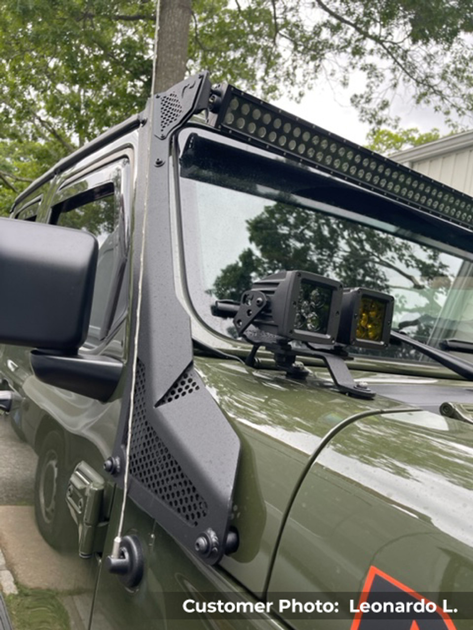 Go Rhino XE Windshield Cowl Light Mounts for Jeep JLJT  Fits Dual 3x3 Cubes Driving Light Bracket