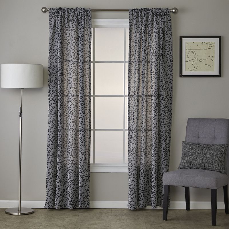 SKL Home Cheetah Spot 1-panel Window Curtain