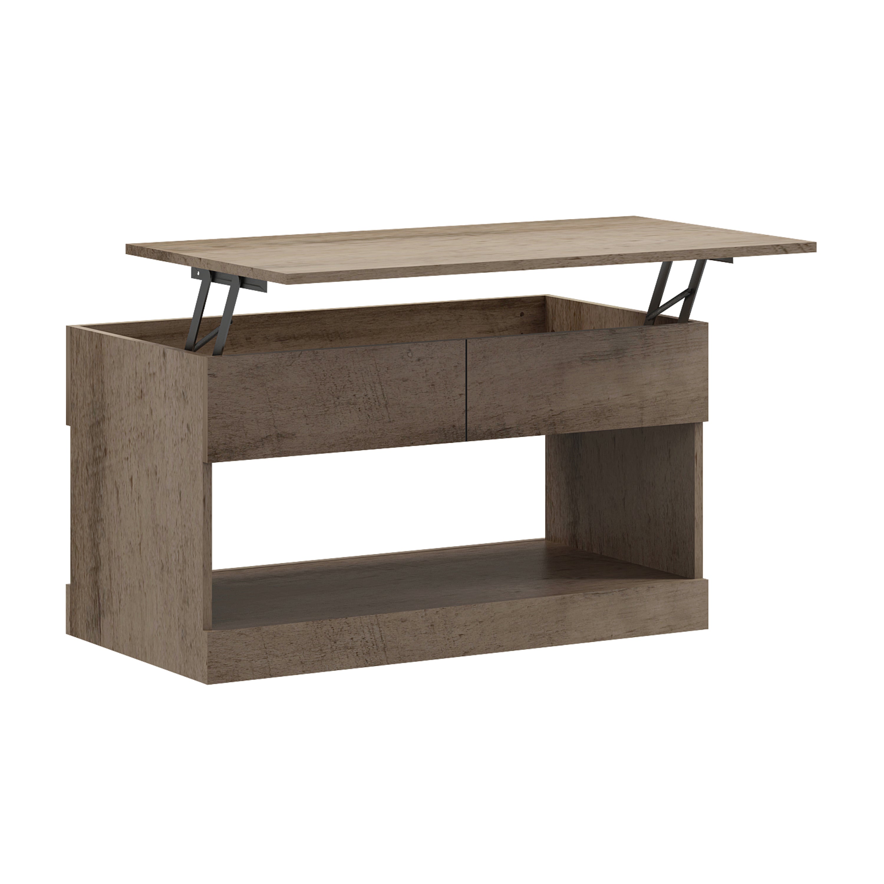 Brindle Rectangular Lift Top Coffee Table, Gray Oak, by Hillsdale Living Essentials