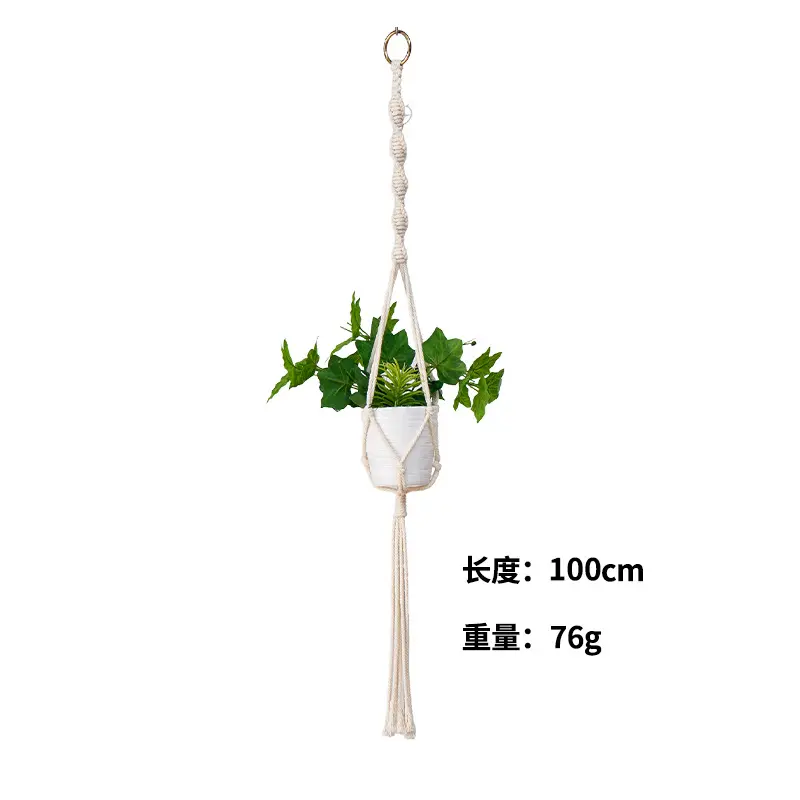 Cross border supply flowerpot hanging basket Gardening handmade wall decoration Hanging blue flower balcony net