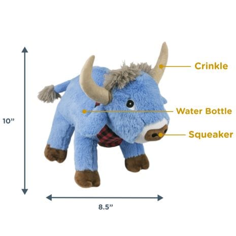 Tall Tails Crunch Blue Ox Toy for Dogs