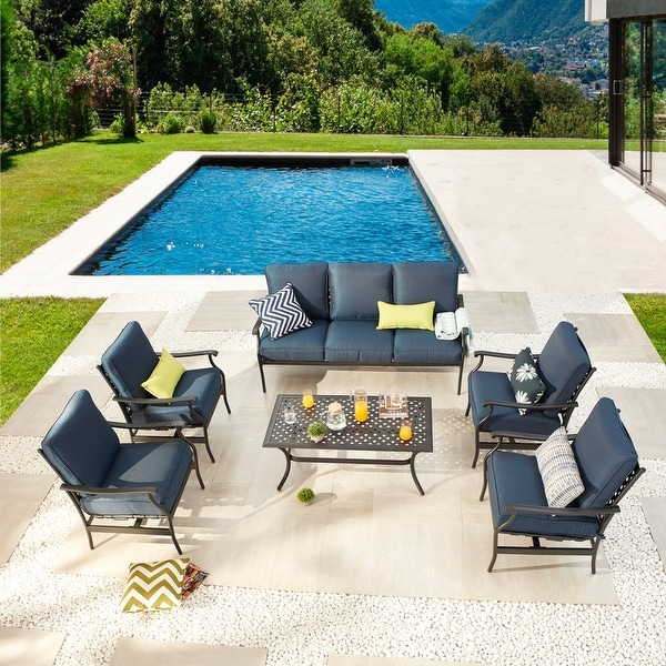 Patio Festival 6Piece Outdoor Metal Sofa Seating Set