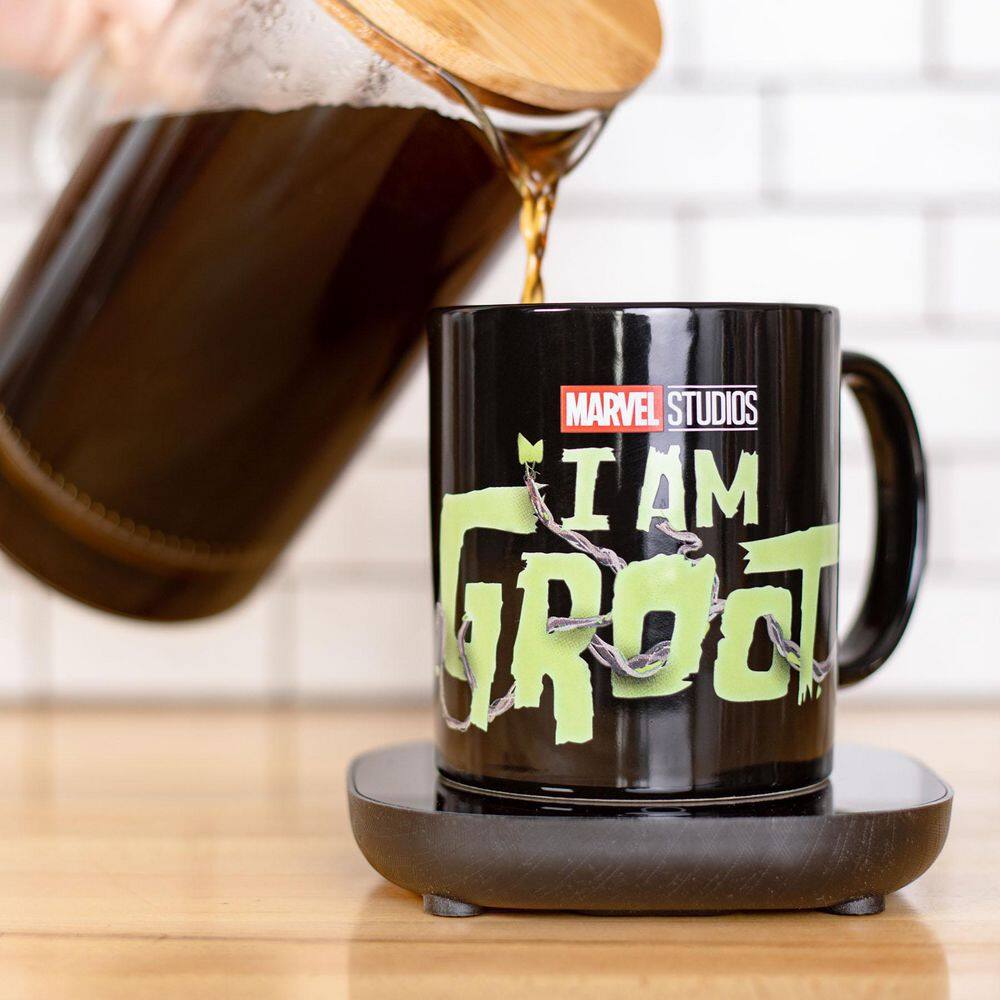 Uncanny Brands Marvel's Single- Cup 'I Am Groot' Black Coffee Mug with Warmer for Your Drip Coffee Maker MW1-MVM-GR1