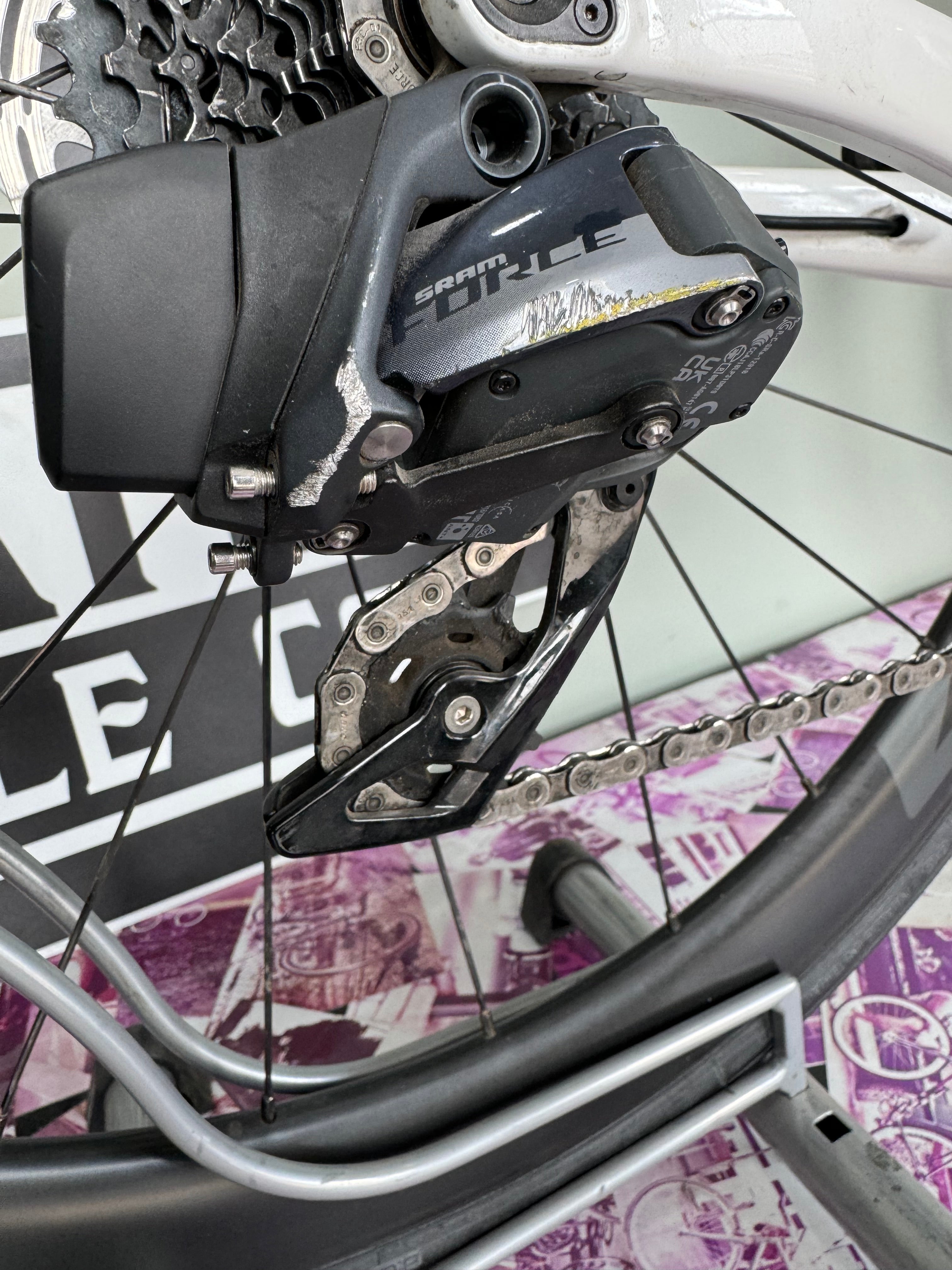 #CM - Custom Build Undefeated Carbon Disc Road w/ Electronic Shifting & Zipp Wheels - Pearl/ Tie-Dye -  58 - Used Condition / Good Condition