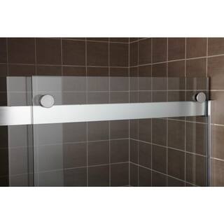 KOHLER Levity 59.625 in. W x 74 in. H Frameless Sliding Shower Door in Matte Nickel with Towel Bar K-706015-L-MX