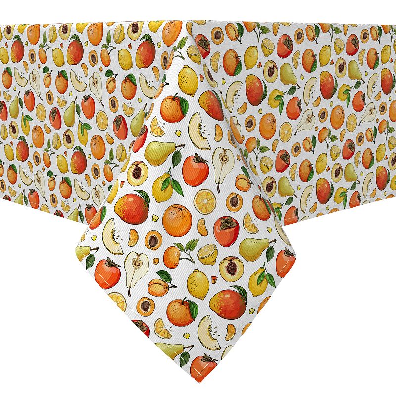 Square Tablecloth， 100% Cotton， 60x60， All Kinds of Fruits