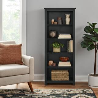 StyleWell 4-Shelf Unfinished Natural Pine Wood Standard Bookcase (58 in. H) 29256