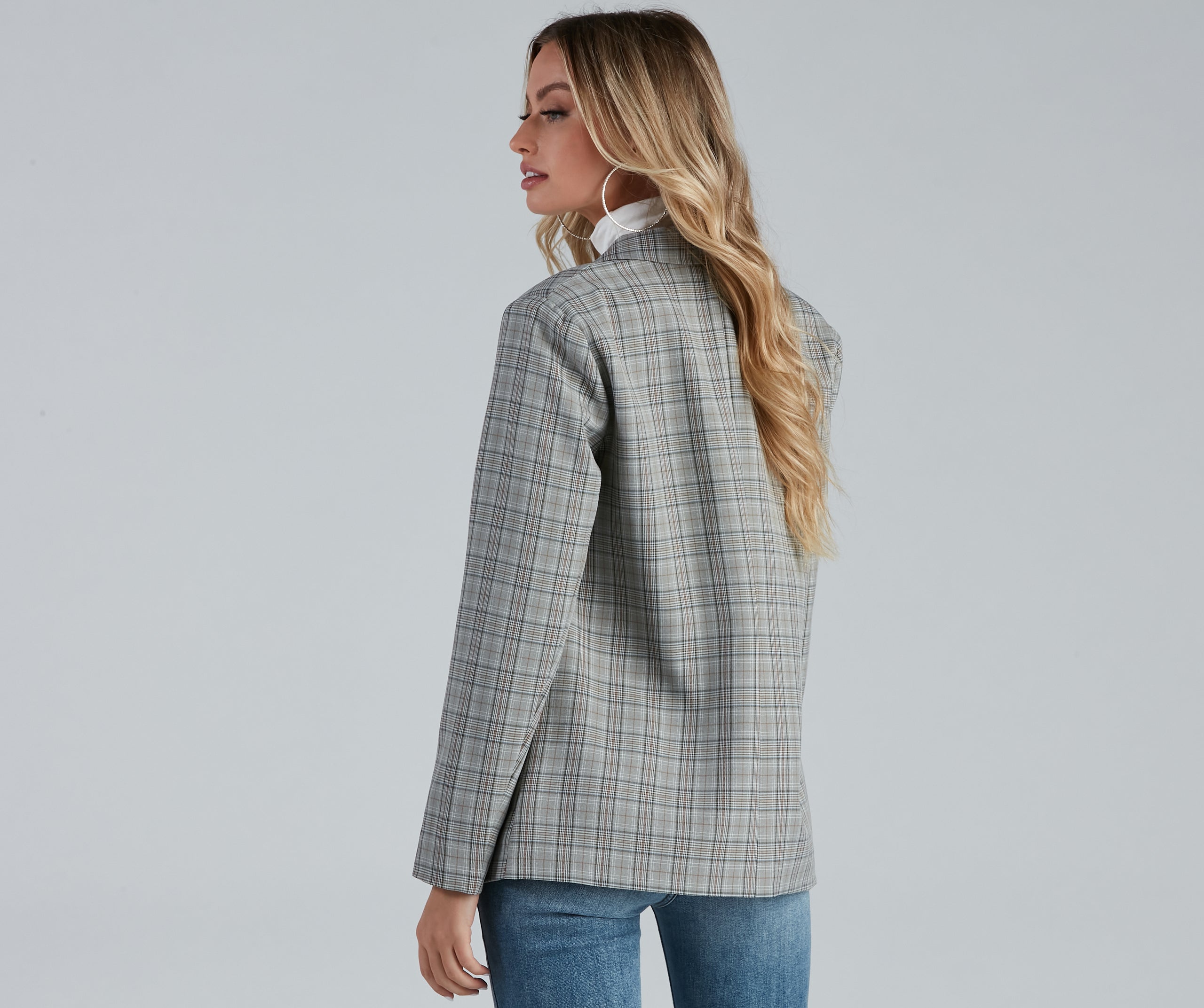 Perfect Plaid Oversized Blazer