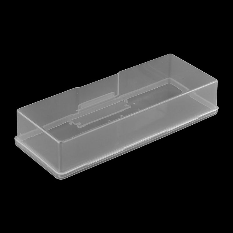 Home Plastic Rectangle Shaped Organizer Storage Box Holder Case Clear