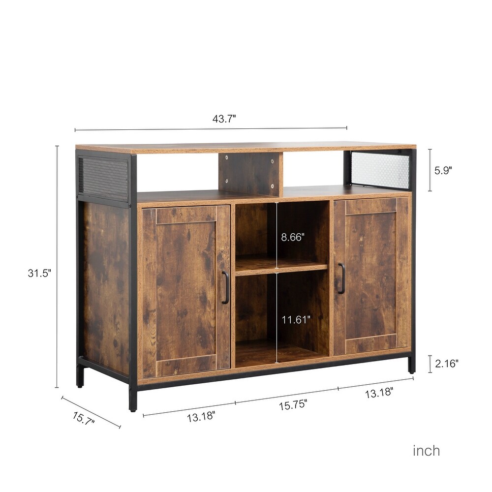 Sideboard  Storage Cabinet with Open Shelves