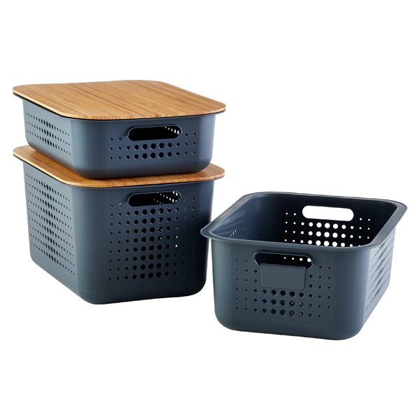 White Nordic Storage Baskets with Handles