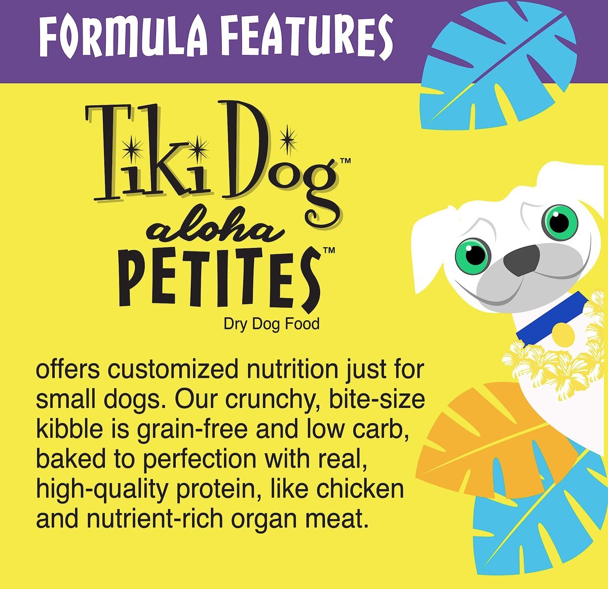 Tiki Dog Aloha Petites Chicken Luau Grain-Free Dry Dog Food