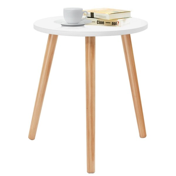 Small Modern Round Coffee Tea Side Table - 16