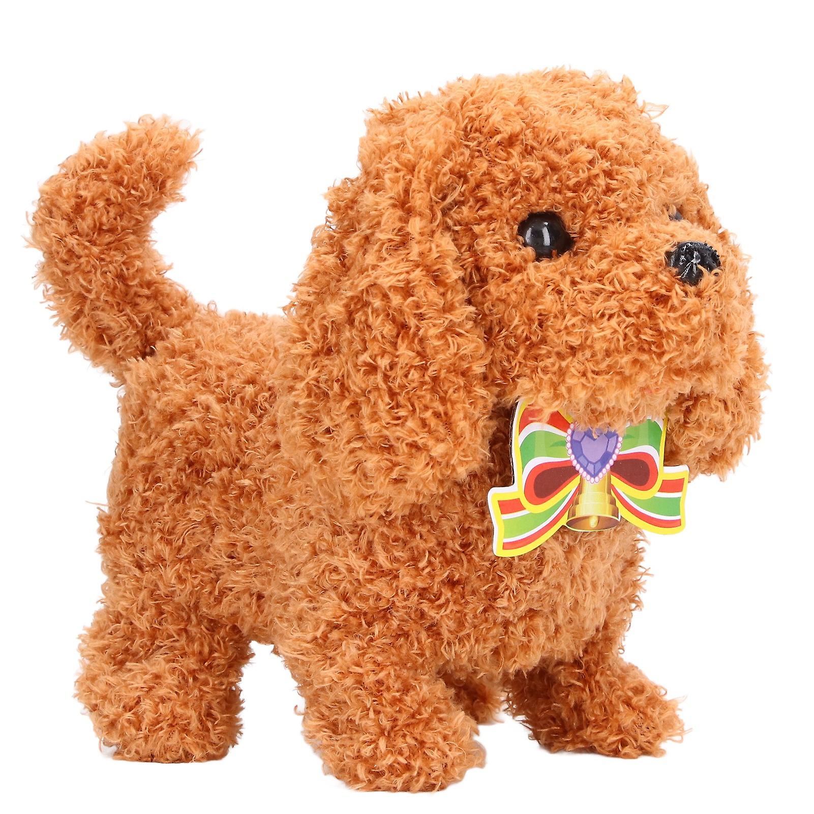 Battery Puppy Dog Walking Tail Wagging Barking Lifelike Soft Snuggly Fur Stuffed Animal Plush Dog For Holiday Gifts Toys