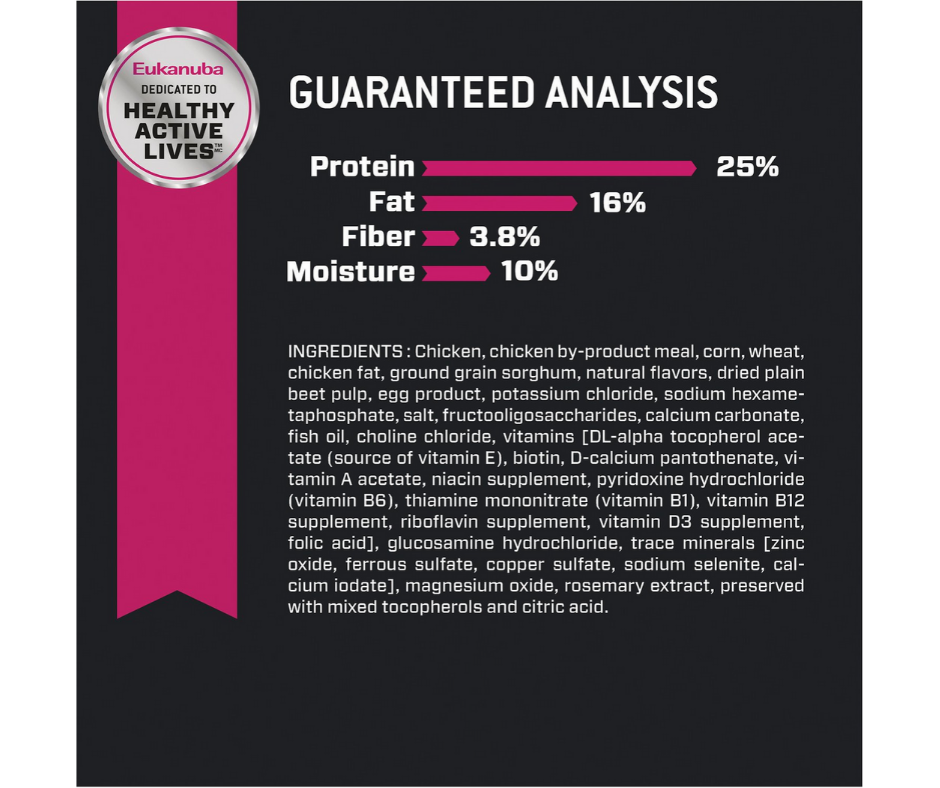 Eukanuba - Medium Breed， Adult Dog Chicken Recipe Dry Dog Food