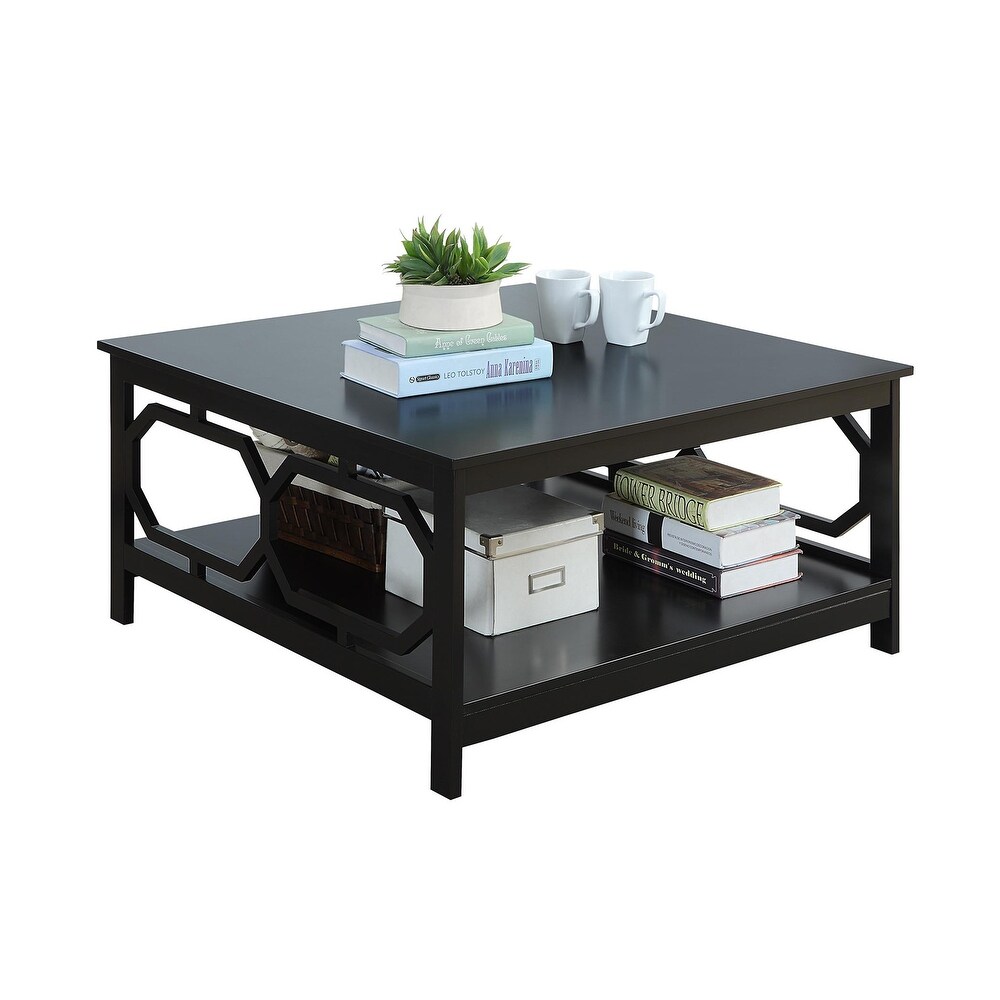 Convenience Concepts Omega Square 36 inch Coffee Table with Shelf