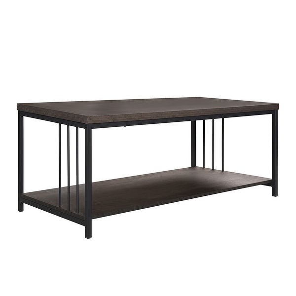 Homy Casa Industrial Dark Brown Coffee Table