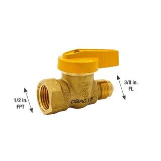 ProLine Series 38 in. x 12 in. Brass FL x FPT 1-Piece Gas Valve 114-522HN