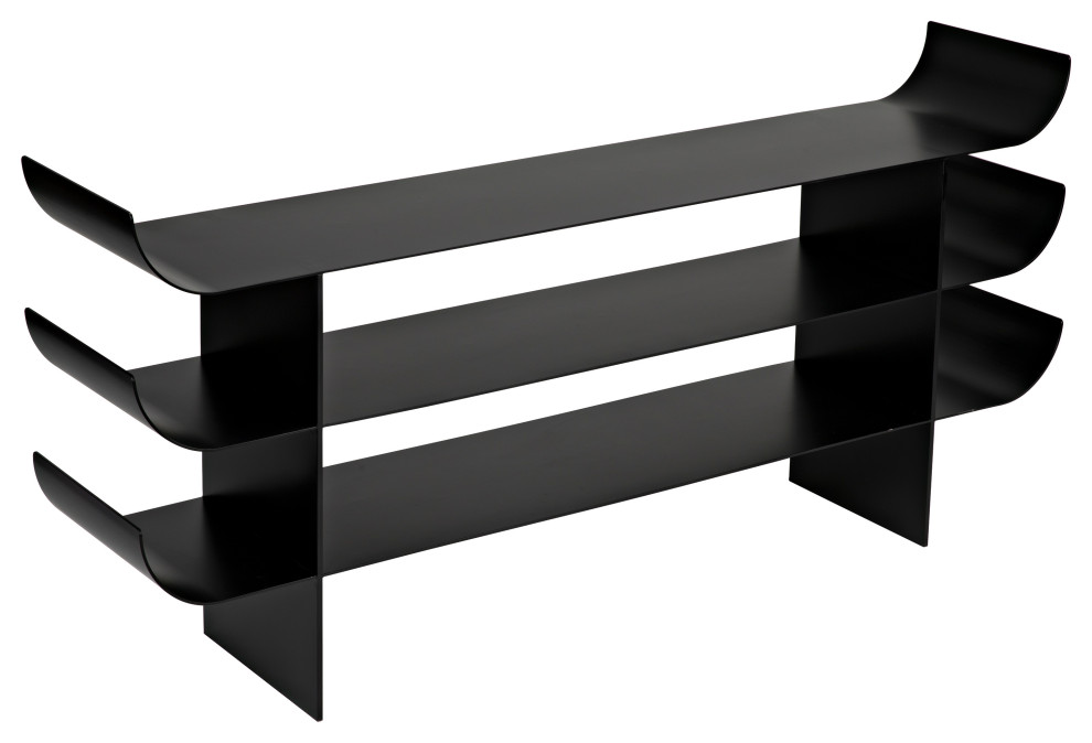 Kyoto Console  Black Metal   Industrial   Console Tables   by HedgeApple  Houzz