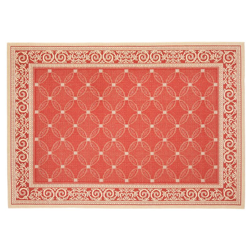 Safavieh Courtyard Framed Border Indoor Outdoor Rug