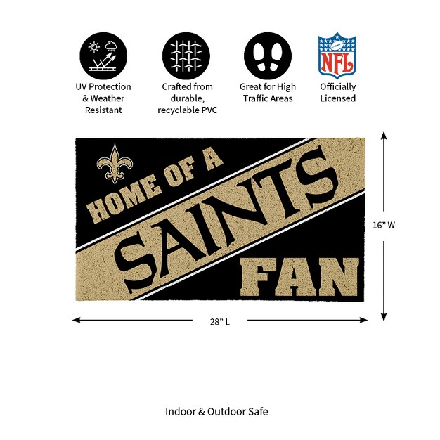 Evergreen New Orleans Saints Pvc Mat Color