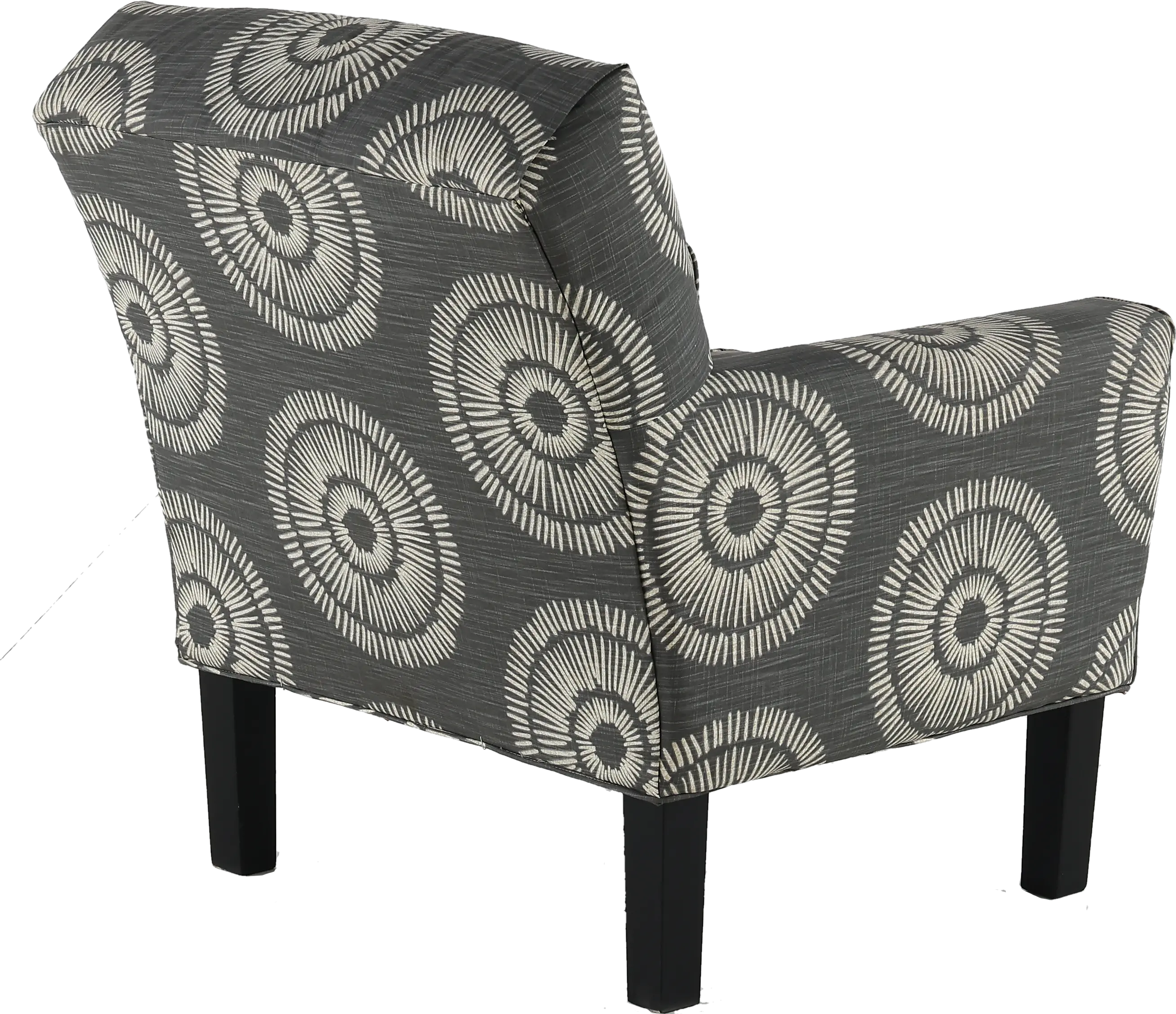 Raven Sunburst Gray Accent Chair