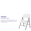 Flash Furniture HERCULES Series 330 lb. Capacity White Plastic Folding Chair with Gray Frame